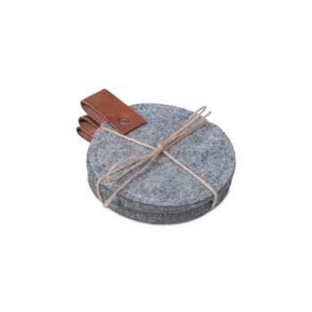 Alfie Grey Felt Coaster (Set of 4)
