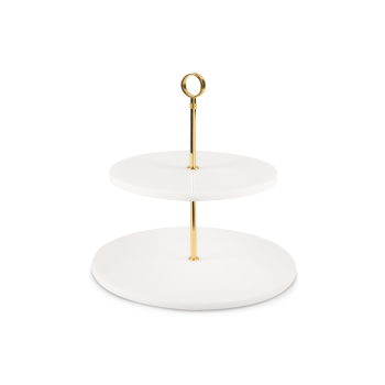 Marble 2 Tier Round Cake Stand (Markdown)